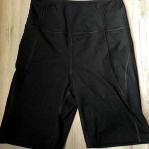 girlfriend collective Black Biker Shorts •Recycled